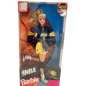 NIB NBA Indiana Pacers Vintage Barbie Doll Mattel 1998 Basketball Sports 20712